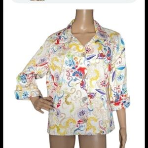 Mimi Maternity Multicolor Floral Kids Button Down Shirt